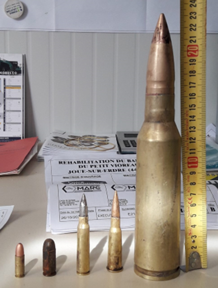 Munitions trouvées dans le petit Vioreau